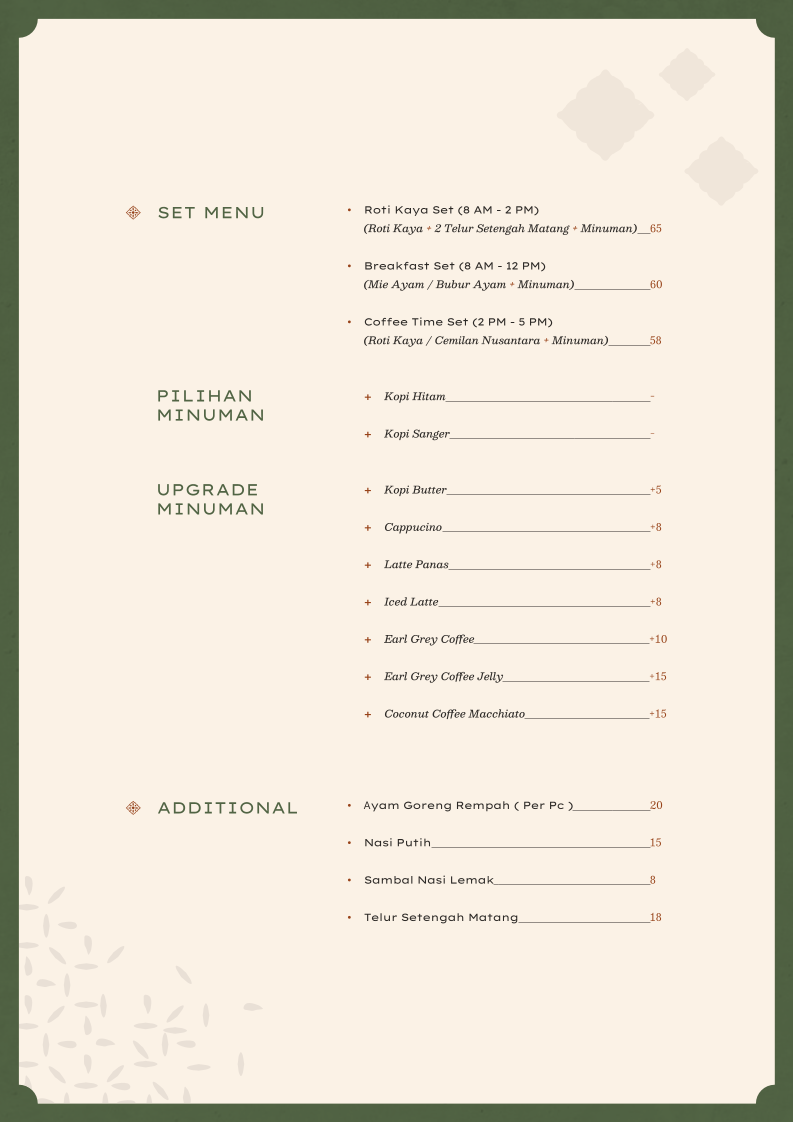 Kedai Sesama - Cikini Photo Menu 3
