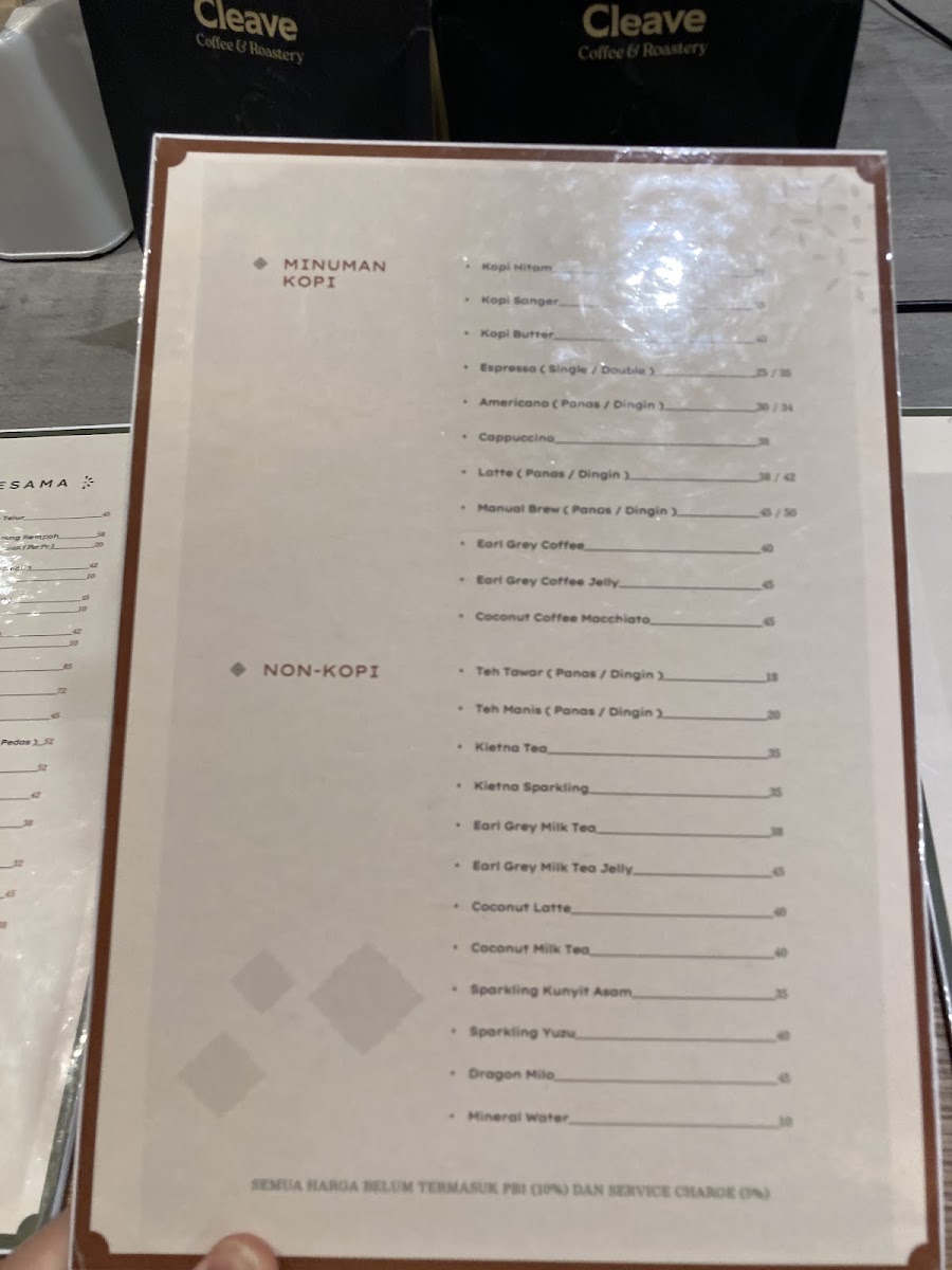 Kedai Sesama - Cikini Photo Menu 9
