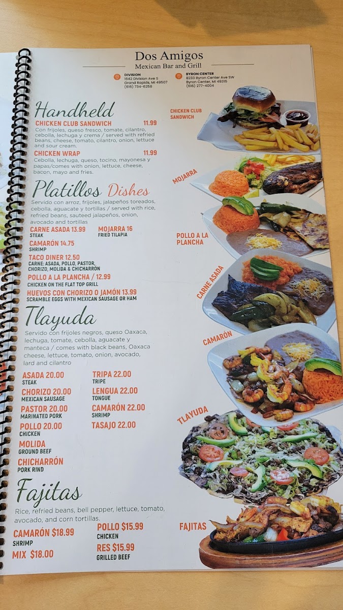 Dos Amigos Restaurant Photo Menu 2