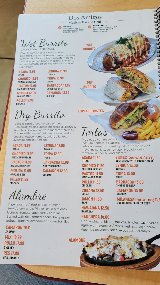 Dos Amigos Restaurant Photo Menu 4