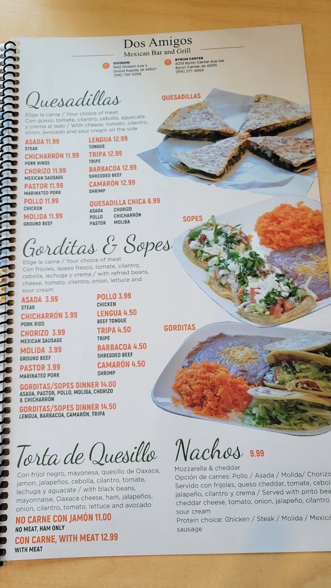 Dos Amigos Restaurant Photo Menu 5