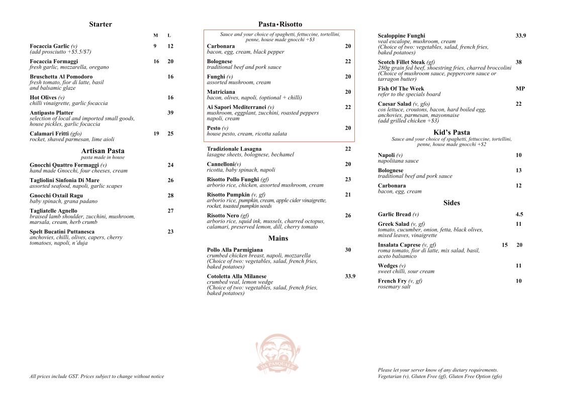 Da Pasquale Woodfire Pizzeria Photo Menu 1