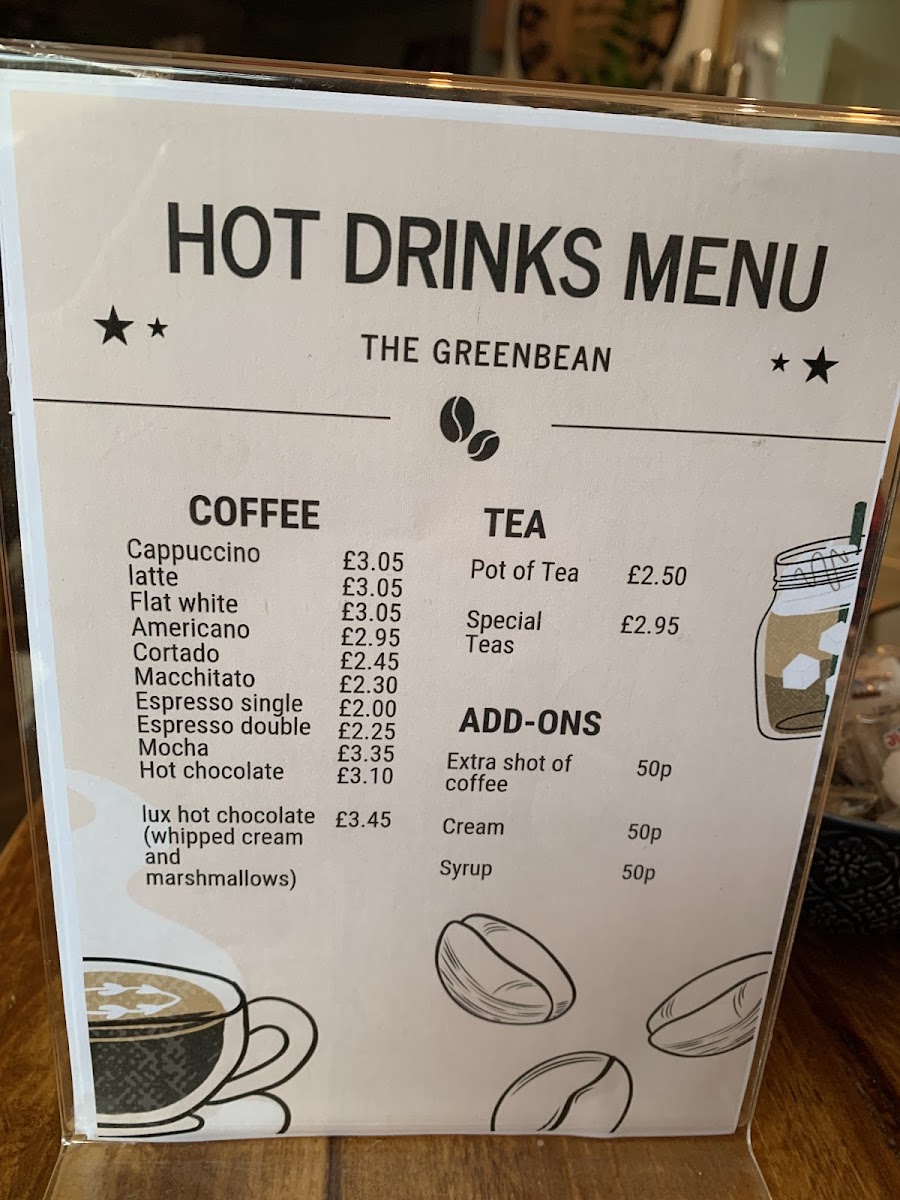 The Greenbean Cafe Photo Menu 2