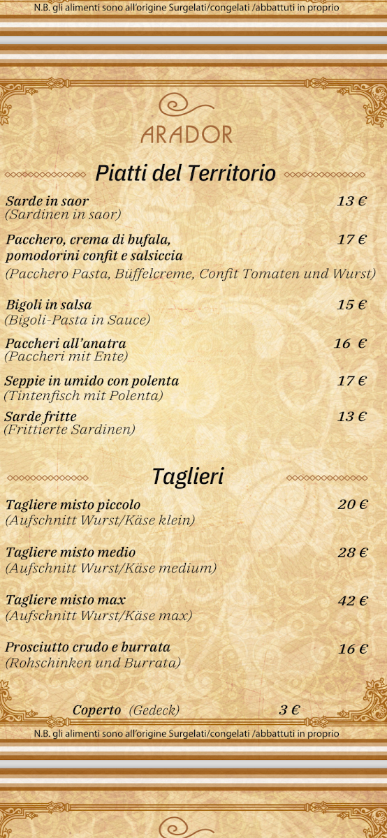 Arador Lignano Photo Menu 5