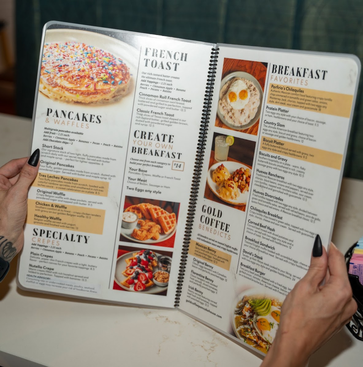 Gold Coffee Pancake House Photo Menu 1