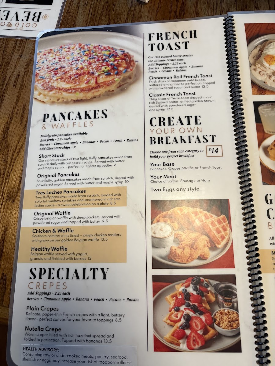 Gold Coffee Pancake House Photo Menu 4