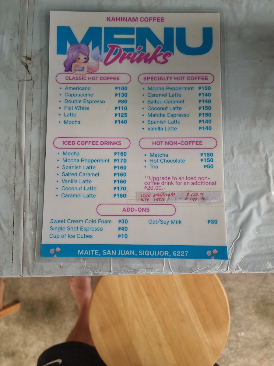 Kahinam Coffee Photo Menu 1