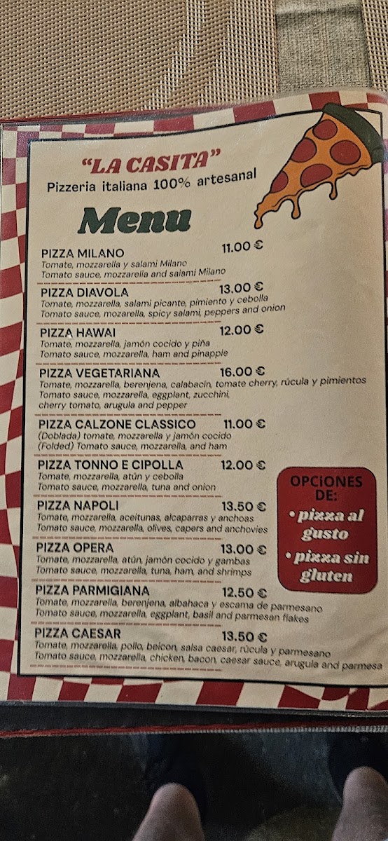 Pizzeria La Casita Photo Menu 3
