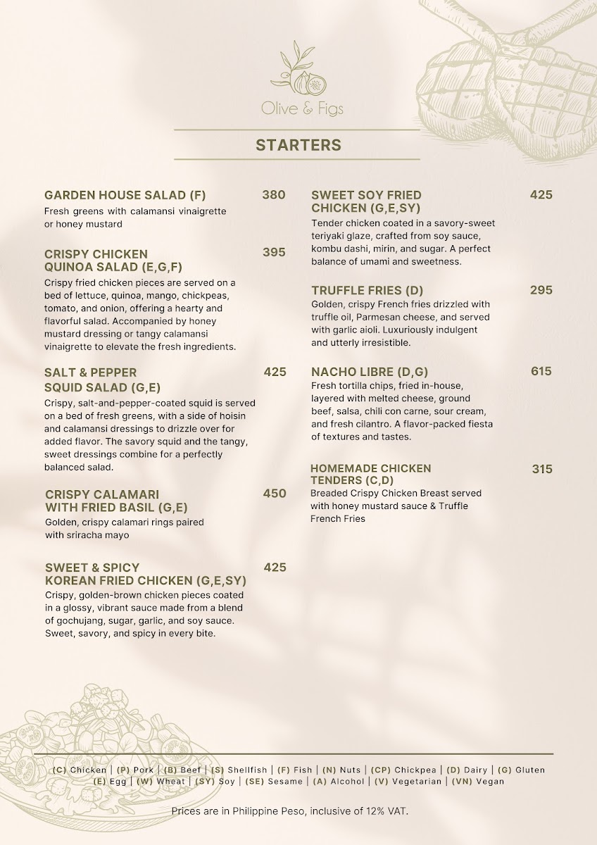 Olive & Figs Photo Menu 2