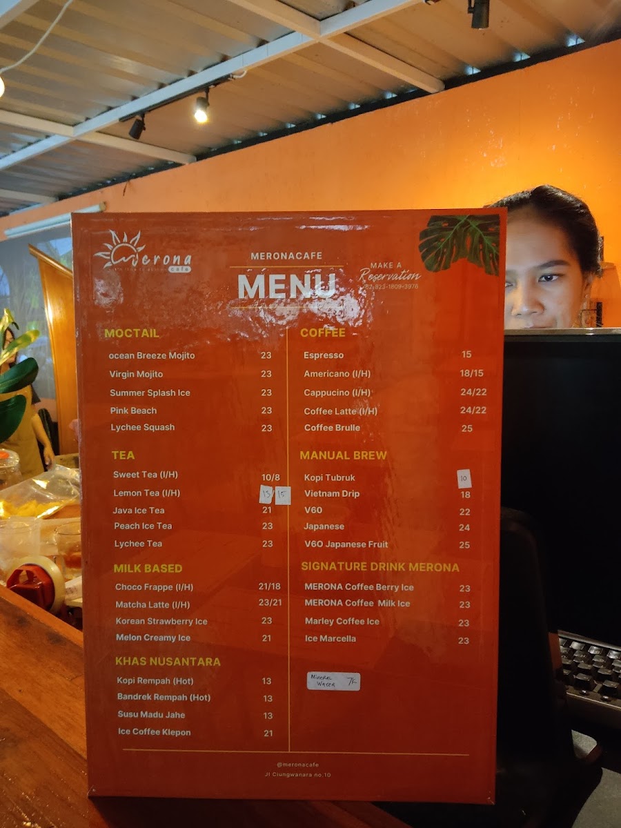 Merona Cafe Photo Menu 2