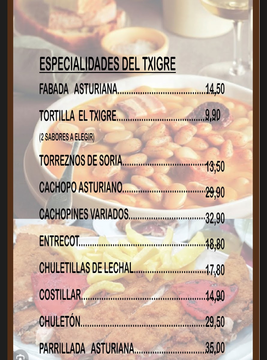 Restaurante sidreria el Txigre Photo Menu 1