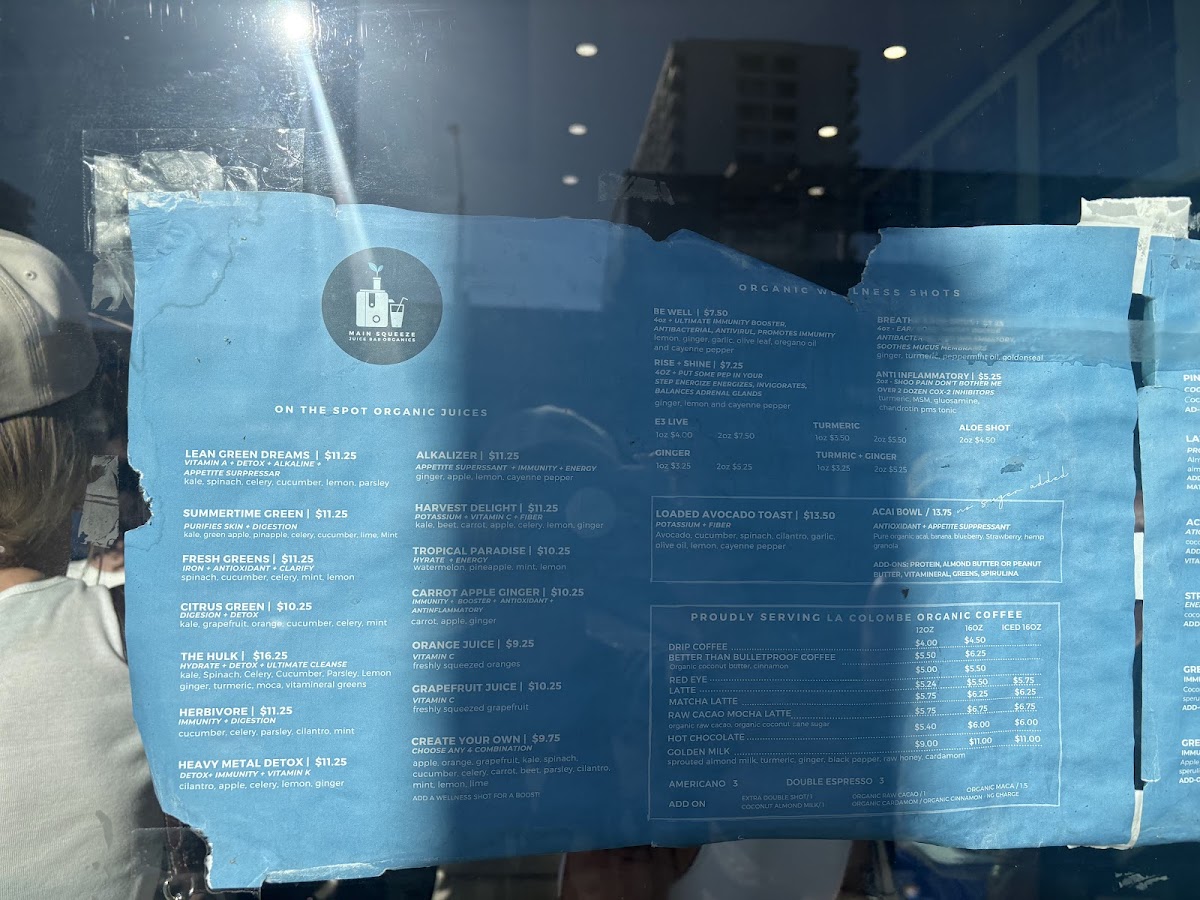 Main Squeeze Photo Menu 4