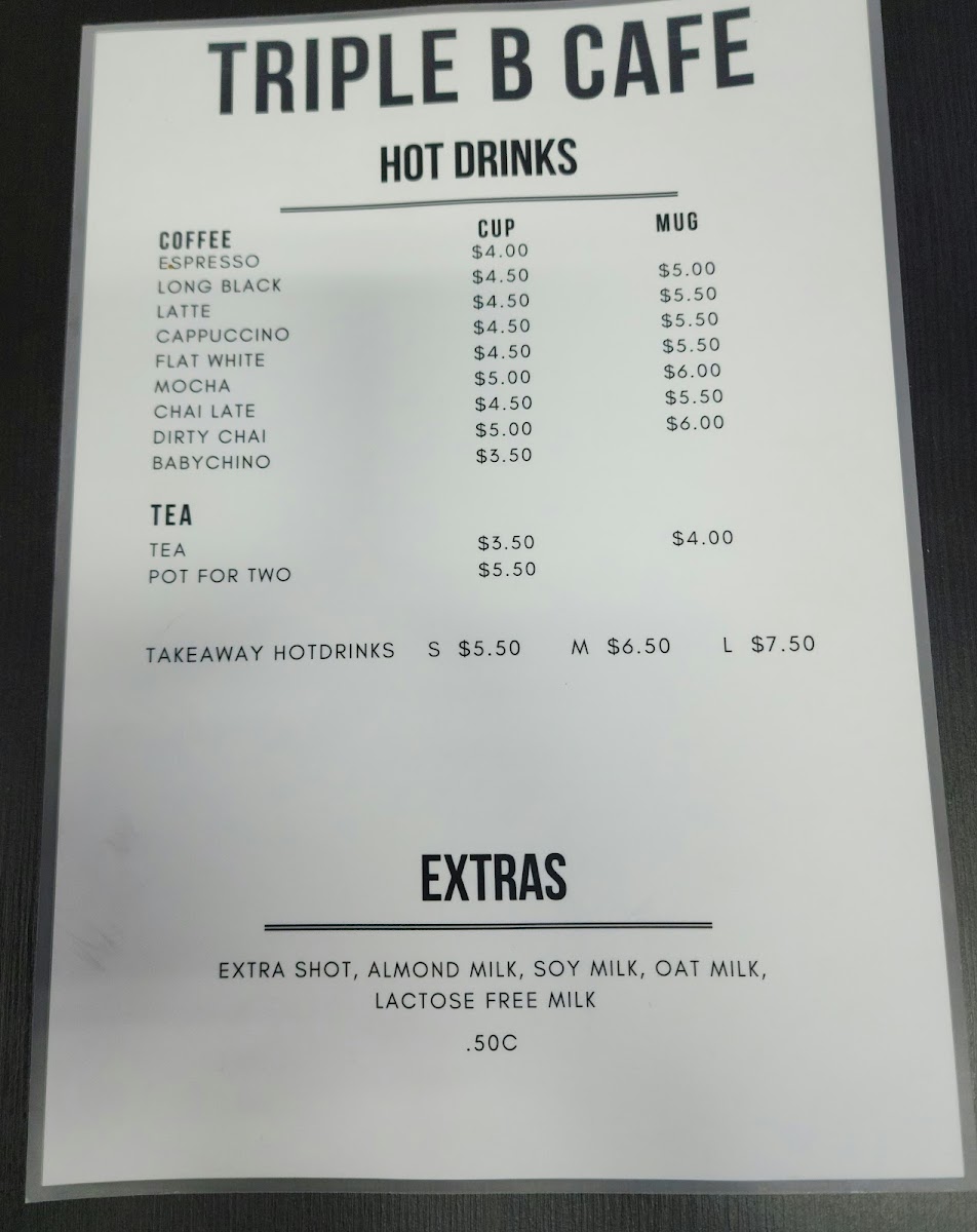 Triple B Cafe Photo Menu 2