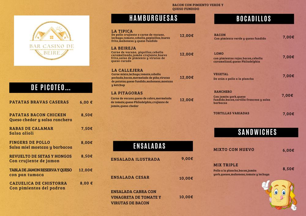 Bar casino de Beire Photo Menu 2