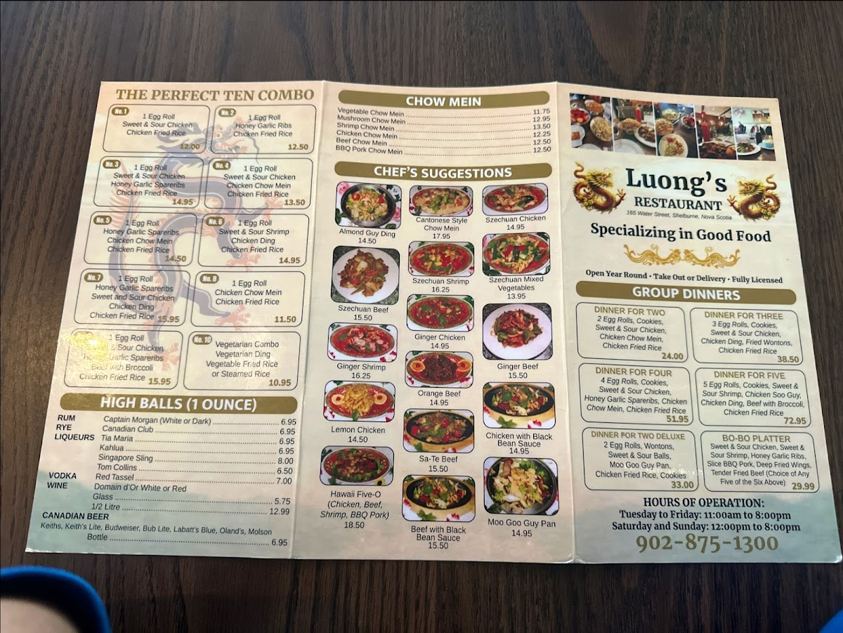 Luong's Restaurant Photo Menu 3