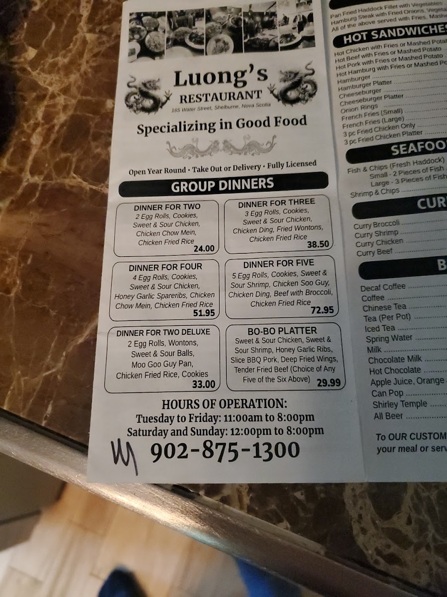 Luong's Restaurant Photo Menu 6