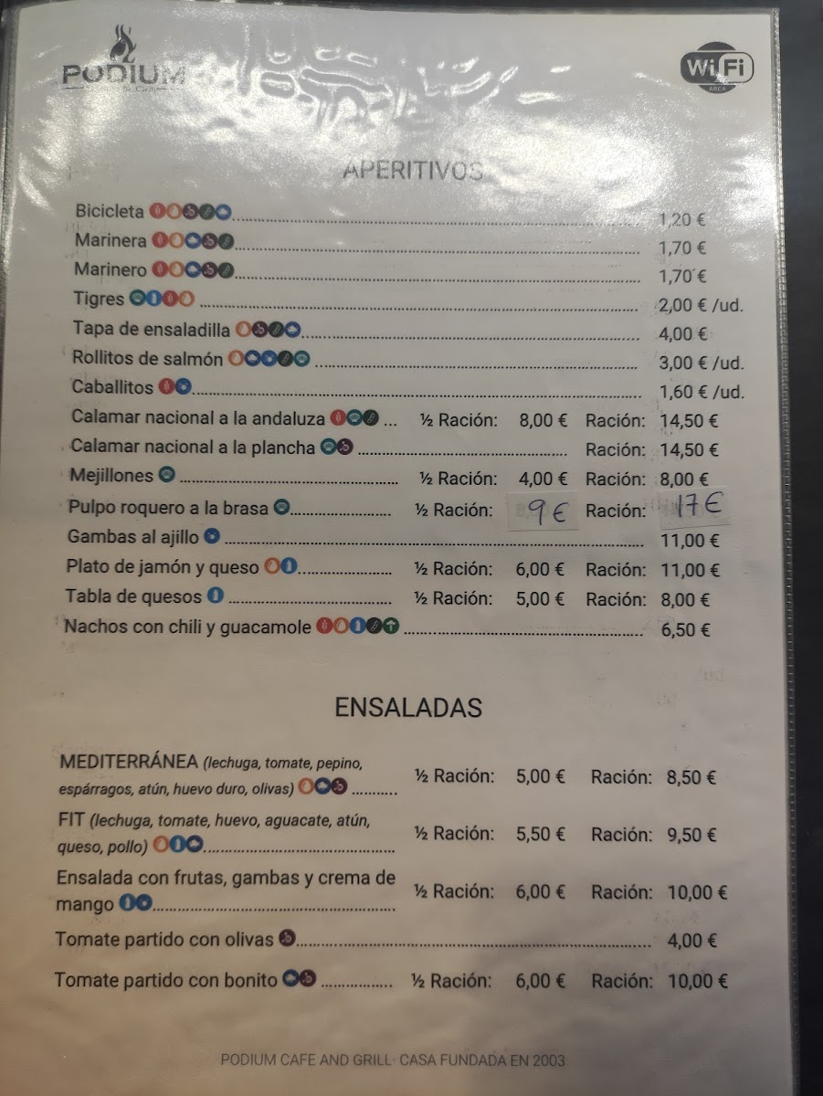 Cafetería Podium Photo Menu 2