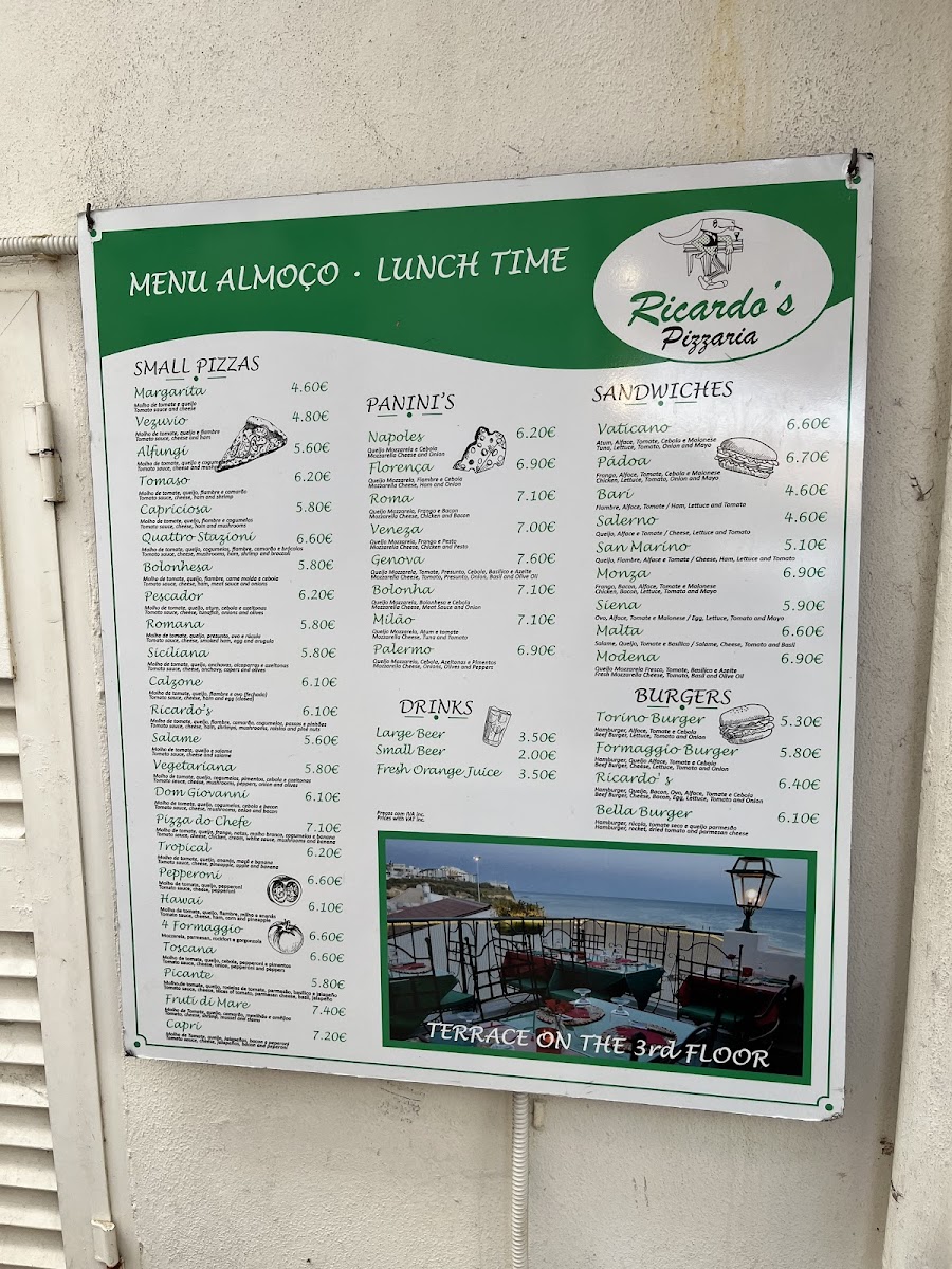 Ricardo's Pizzaria Photo Menu 3
