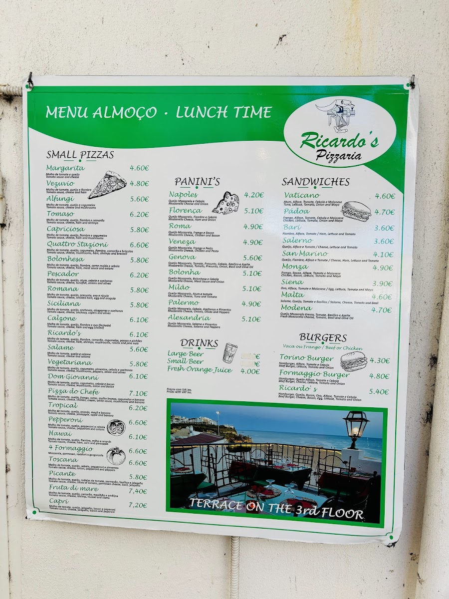 Ricardo's Pizzaria Photo Menu 4