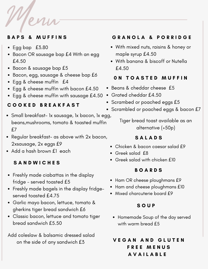 Cafe grey Photo Menu 1