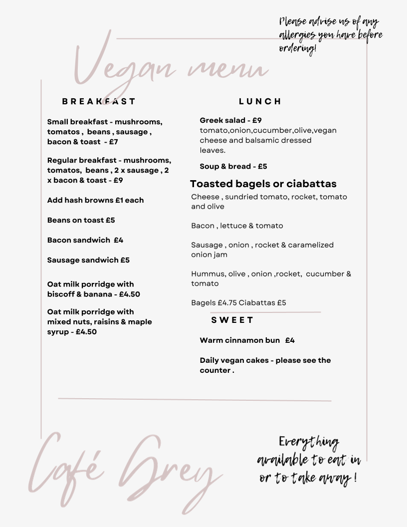 Cafe grey Photo Menu 2