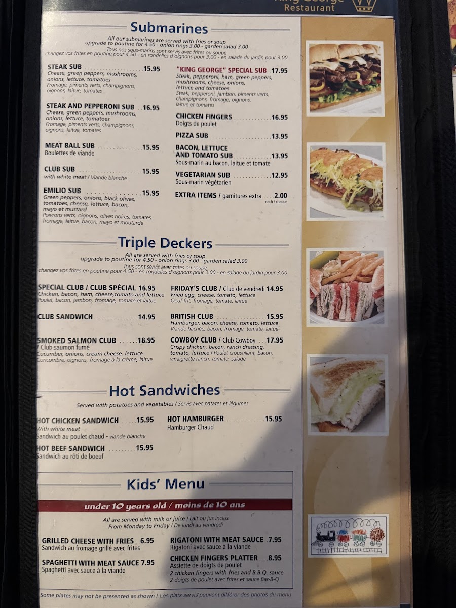 King George Restaurant Photo Menu 3