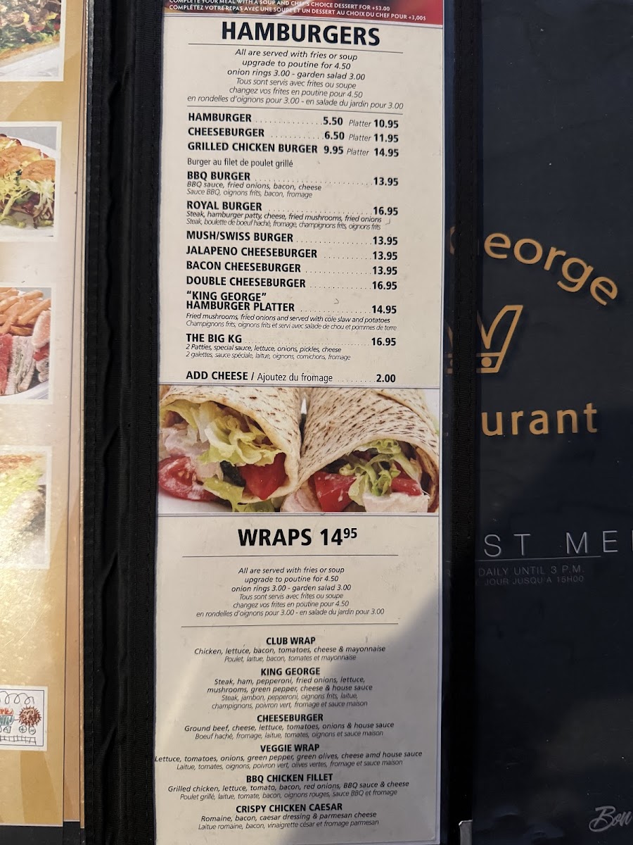 King George Restaurant Photo Menu 8