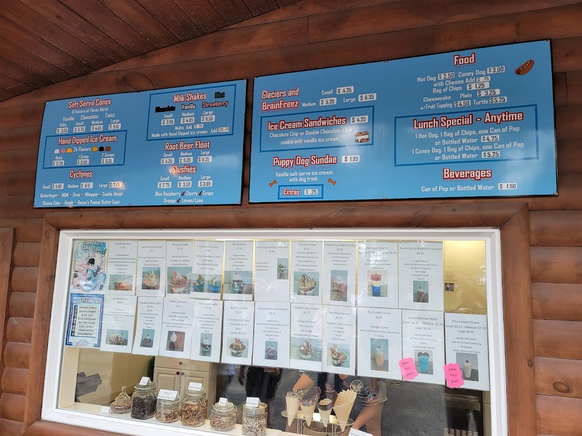 Tip Top Ice Cream Shop Photo Menu 3