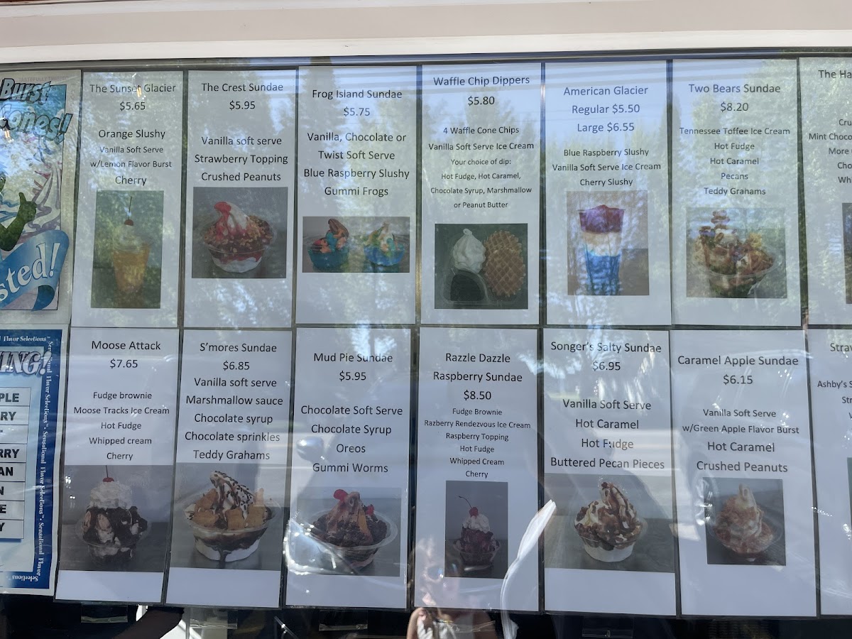 Tip Top Ice Cream Shop Photo Menu 4