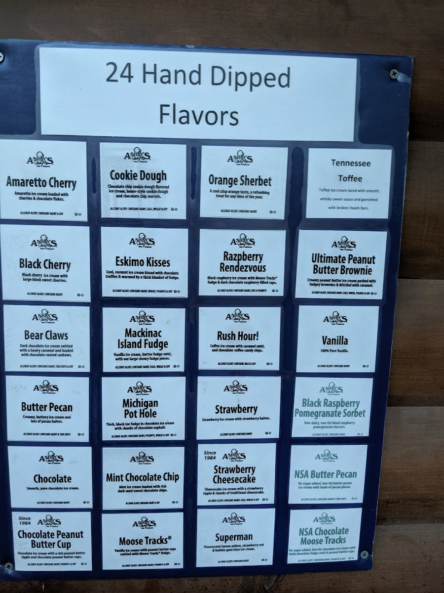 Tip Top Ice Cream Shop Photo Menu 7