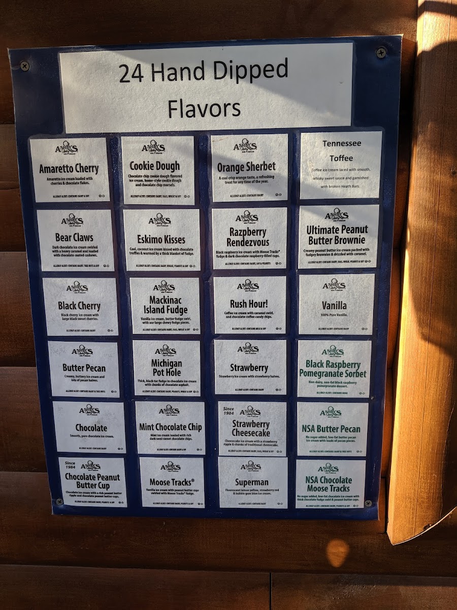 Tip Top Ice Cream Shop Photo Menu 8