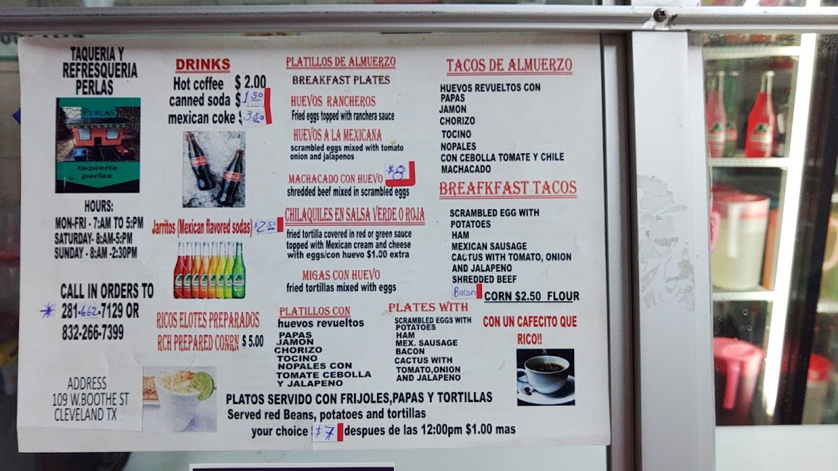 Perlas Taqueria Photo Menu 3