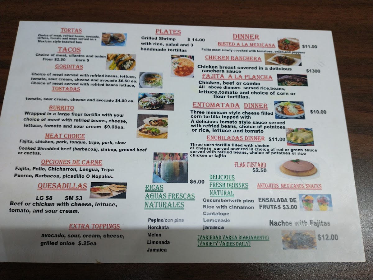 Perlas Taqueria Photo Menu 4