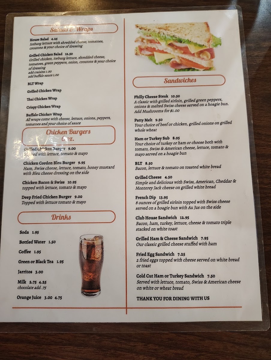 Kennedy Cafe Photo Menu 1