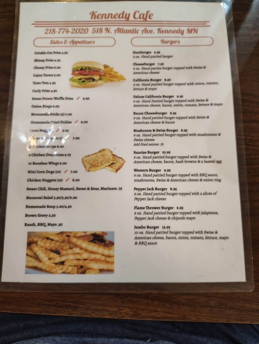 Kennedy Cafe Photo Menu 2