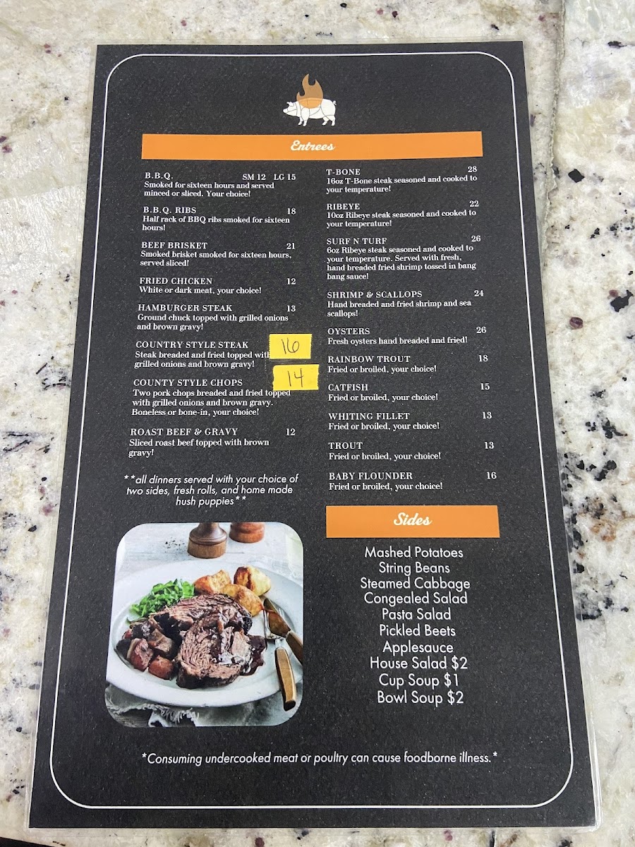 Wilson's BBQ & SeaFood Photo Menu 2
