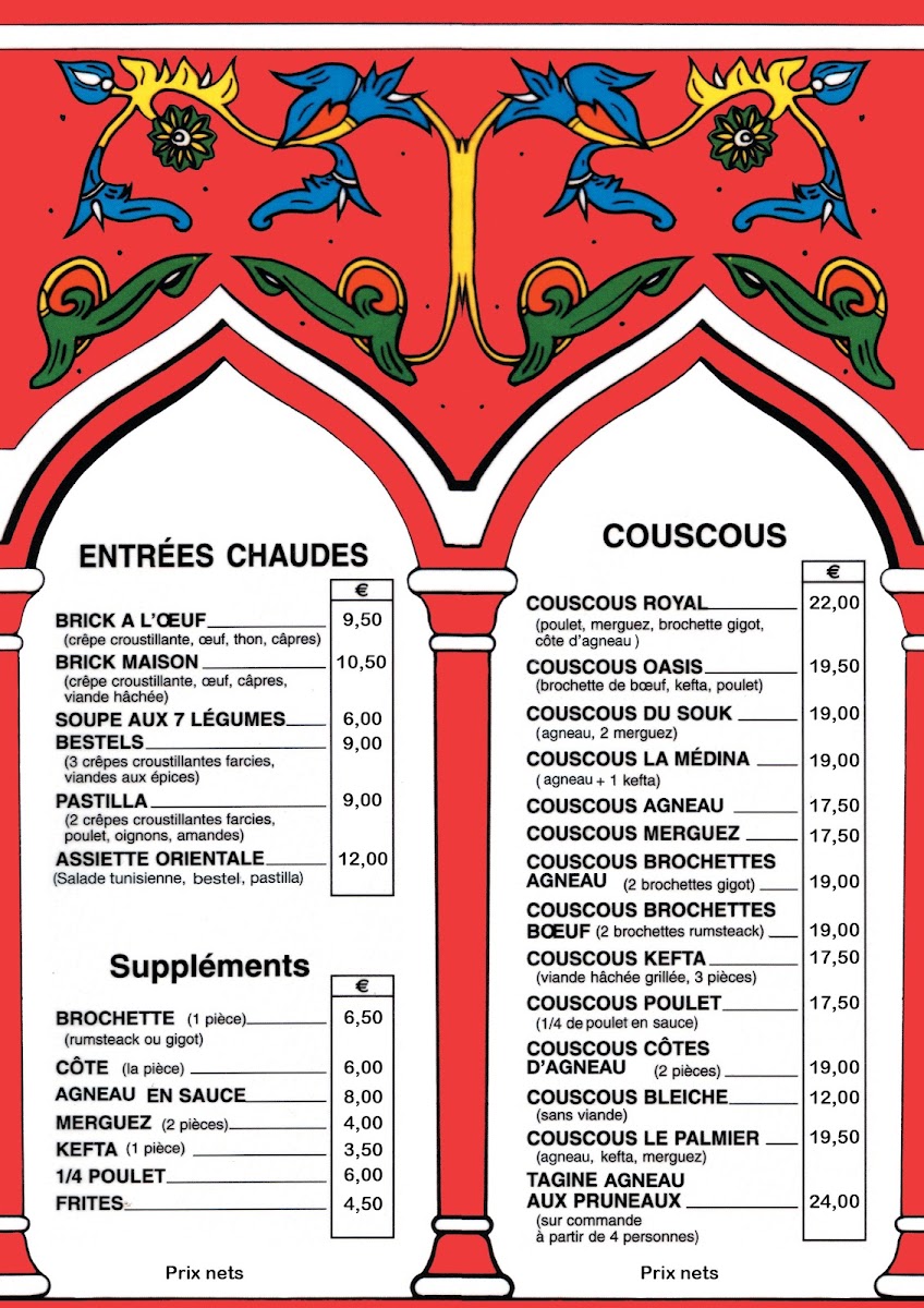 Le Palmier Photo Menu 2