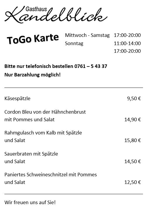 Kandelblick Photo Menu 8