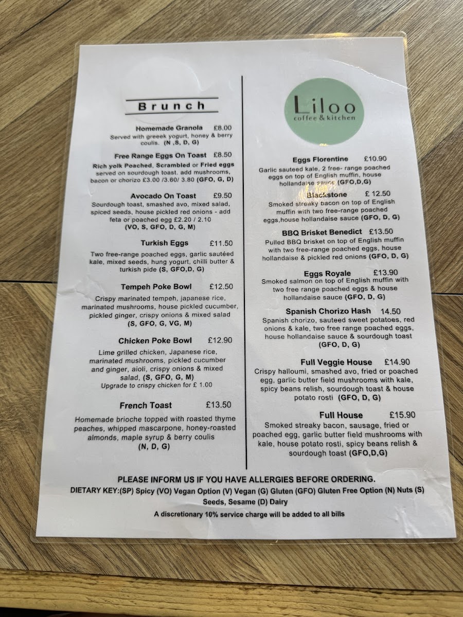 Liloo Coffee & Kitchen Photo Menu 1