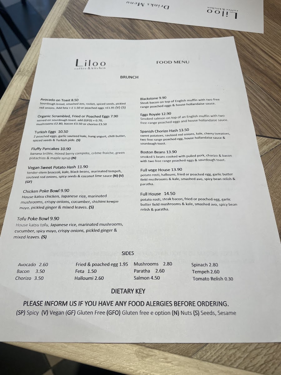 Liloo Coffee & Kitchen Photo Menu 3