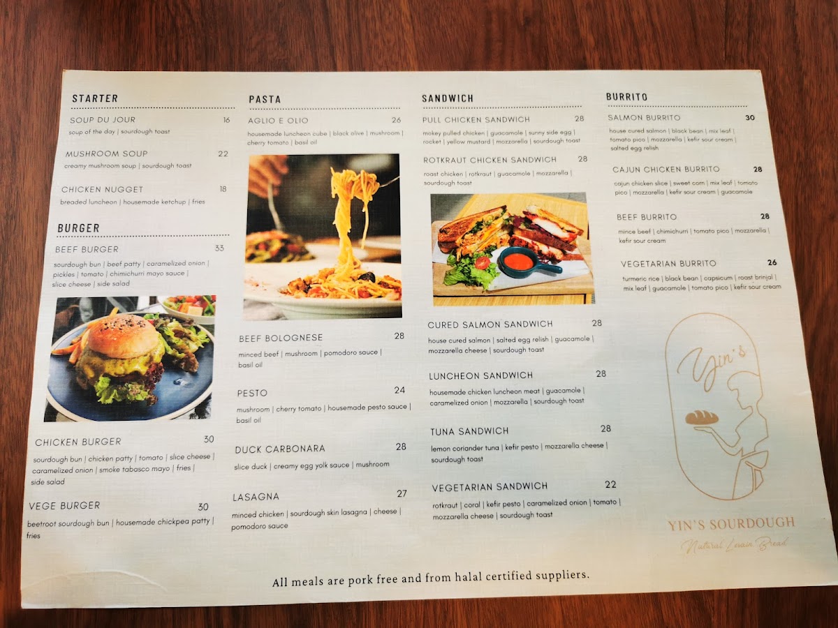 Yin's Sourdough Bakery & Cafe • Kiara Bay Photo Menu 8