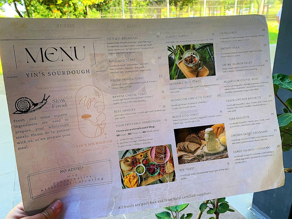 Yin's Sourdough Bakery & Cafe • Kiara Bay Photo Menu 9