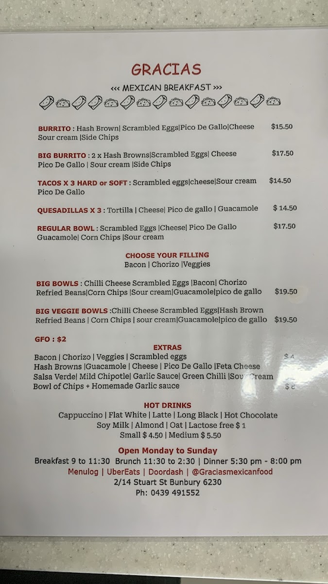 Gracias - Mexican food Photo Menu 2