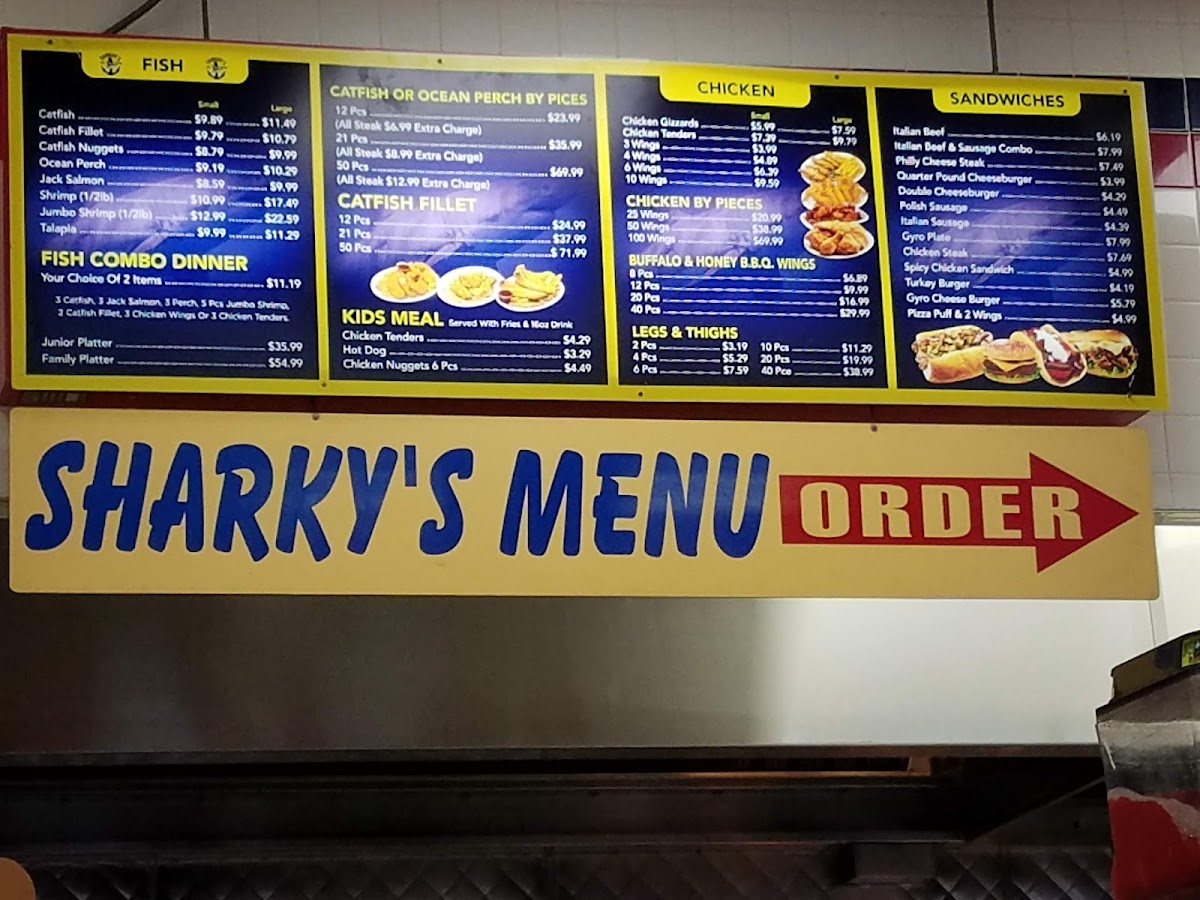 Sharky's Fish Photo Menu 1