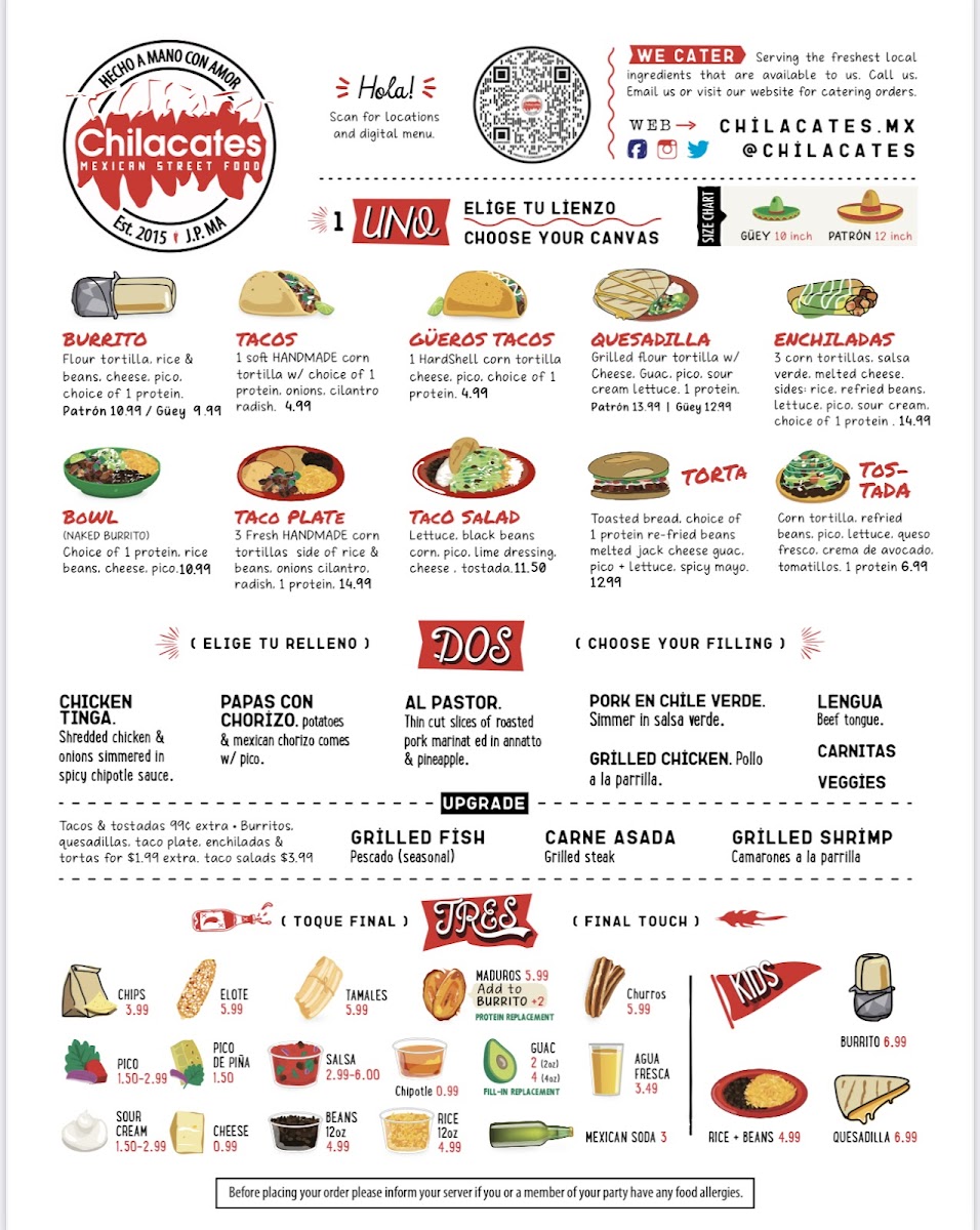chilacates West End Photo Menu 1