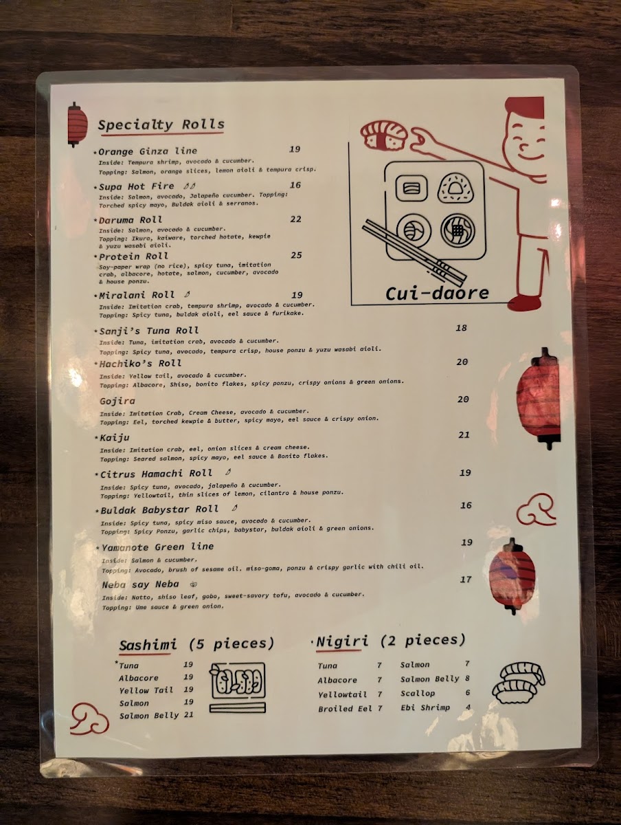 Cui-Daoré Photo Menu 8