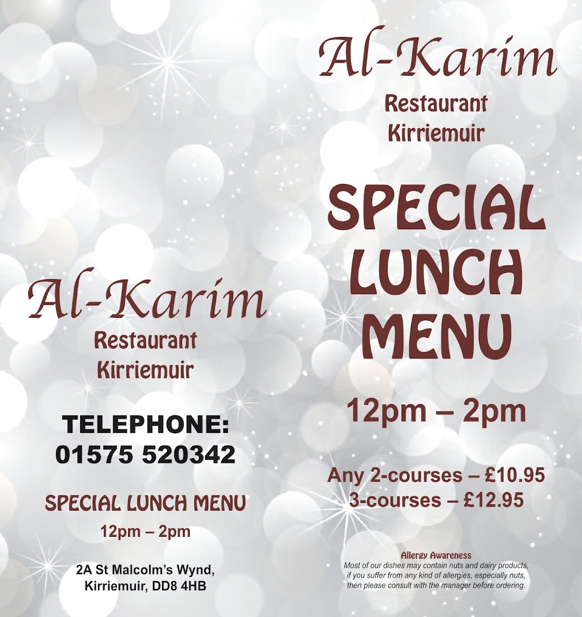 Al-Karim Bistro and Bar Photo Menu 1