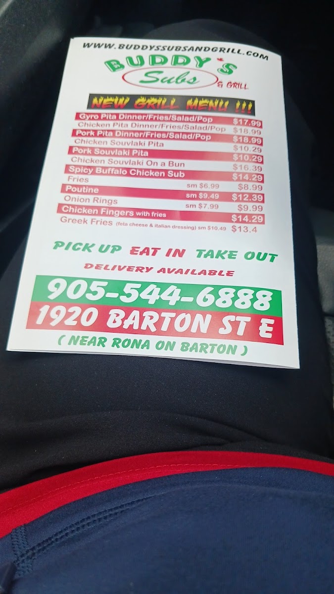 Buddy's Subs Photo Menu 6