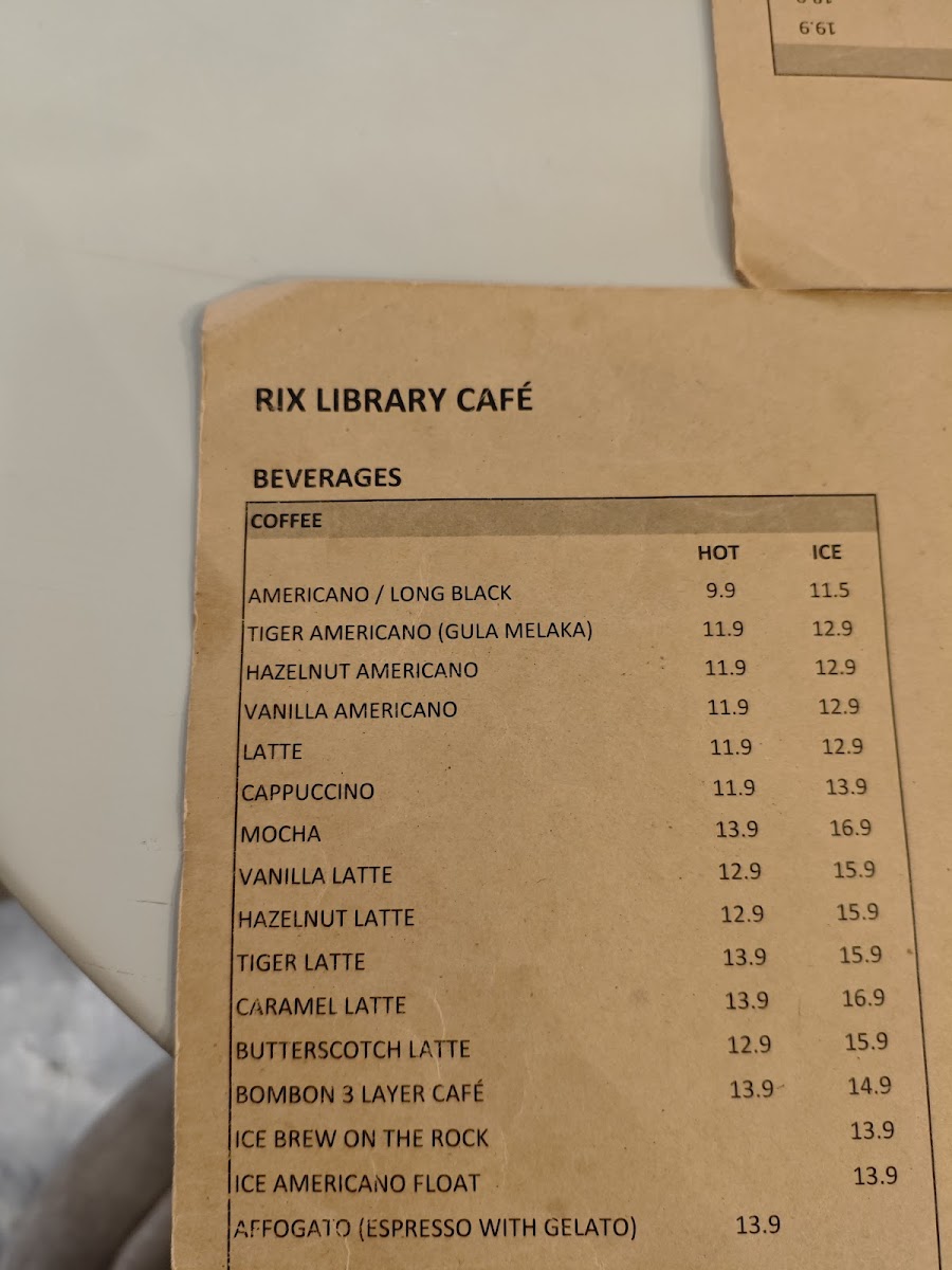 RIX LIBRARY CAFE Photo Menu 4