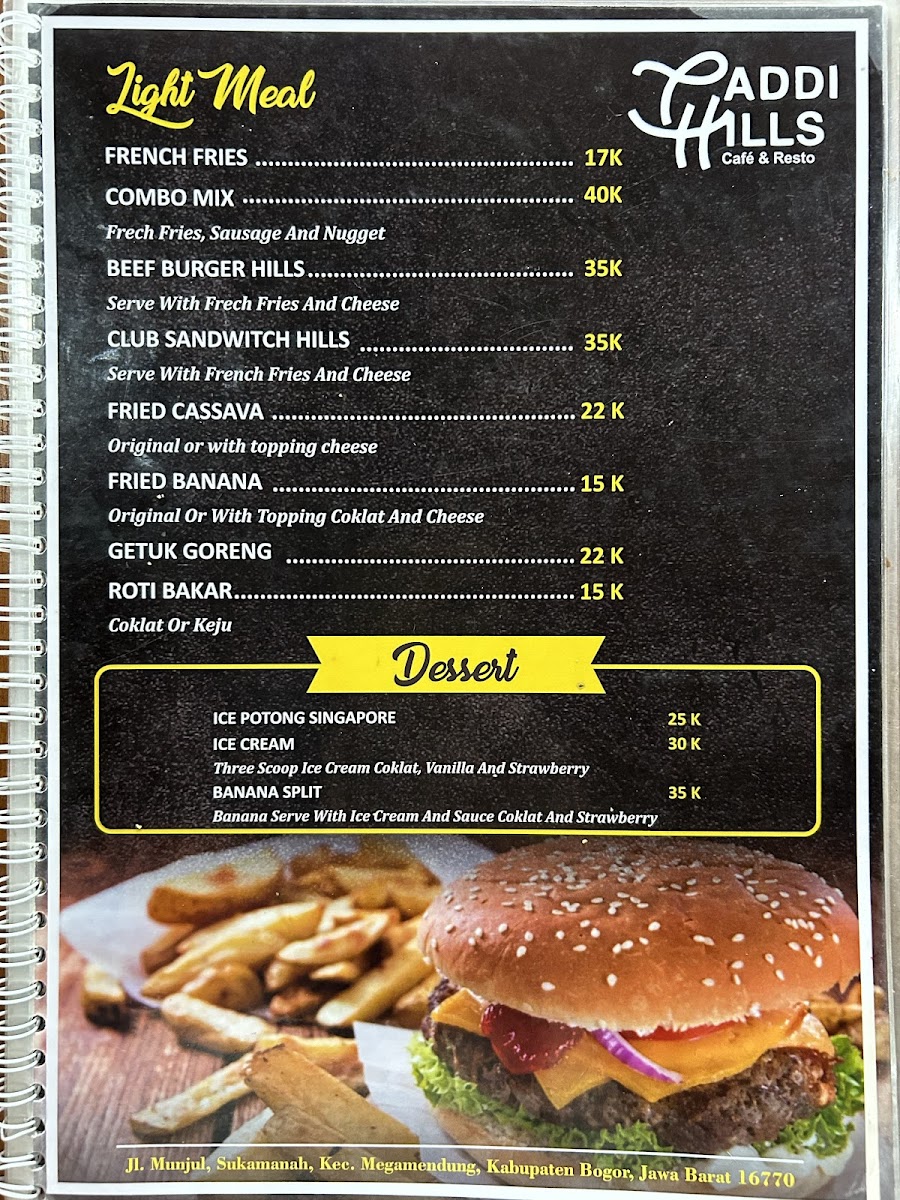 Paddi Hills Photo Menu 1